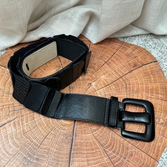 Chico’s Black Leather Belt Medium /Large - Picture 7 of 10